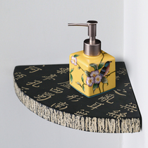 New Chinese creative antique shelf bathroom corner shower gel bathroom bathroom triangle partition board plate