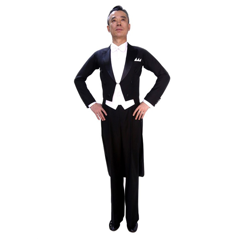 Mingyu Men's Modern Tailcoat Wool Tailcoat Tailcoat Dress Ballroom Dance Competition Costume