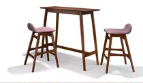 Malaysia furniture imported all solid wood Modern simple Nordic creative leisure long bar table and chair