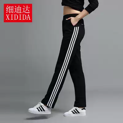Autumn and winter plus velvet padded sports trousers women's straight loose casual thick cotton pants students spring and autumn large size pants ladies