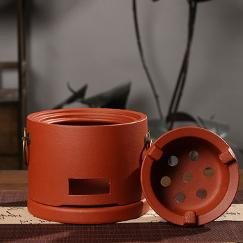 Chaozhou kungfu red clay champion stove water boiler charcoal stove outdoor stove handmade red mud tea boiling water champion stove