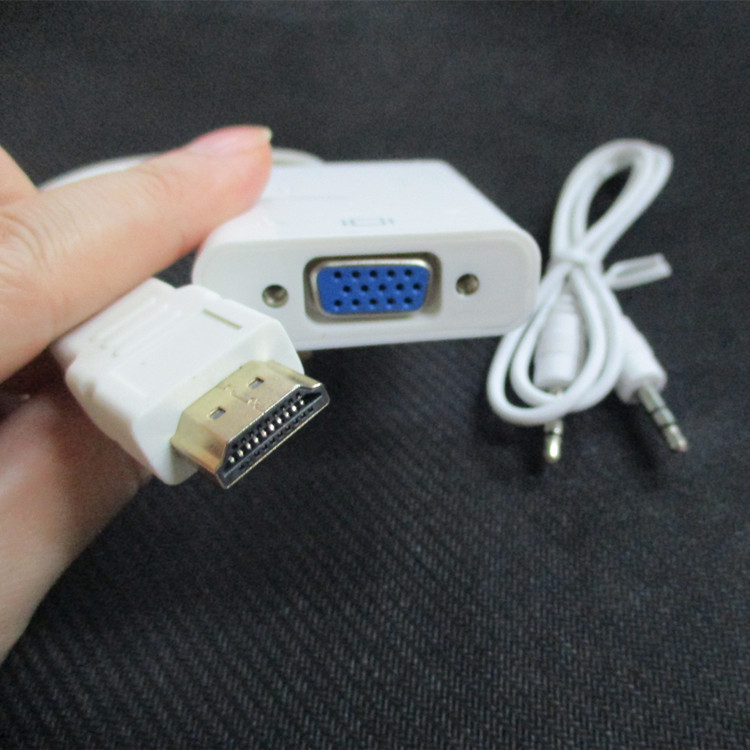 hdmi turn VGA line with audio HDMI transfer VGA mother to computer high picture quality line projector converter connector hdim
