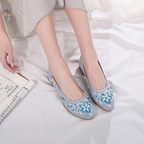 Taiyuan old Beijing cloth shoes womens flagship store official spring and autumn ancient style Hanfu shoes cheongsam embroidered shoes