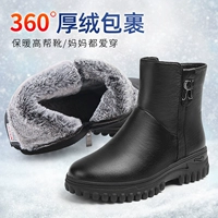 Зимние слипоны для матери, флисовая нескользящая удерживающая тепло обувь, короткие сапоги, ботинки