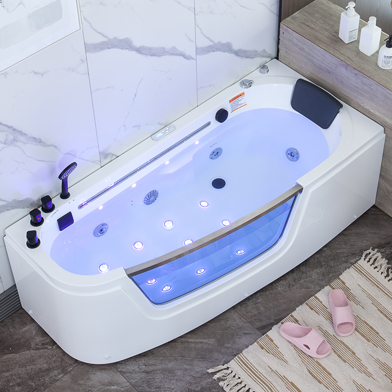 Small Household Type Acrylic Bathtub Home Surf Massage Large Waterfall Waterfall Lamp Thermostatic Arc Mesh Red Mini Tub-Taobao