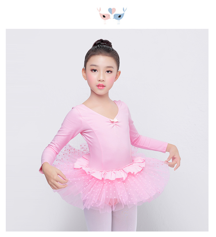 Quần áo trẻ em mùa hè quần áo ngắn tay phân loại phù hợp với váy dài tay múa ba lê váy cô gái thực hành quần áo trang phục đồ bộ cho bé