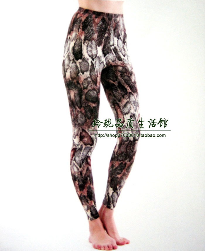 New Oulinya Bamboo Fiber Snake Pattern Body Pants Wild Sexy FK121
