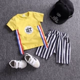 Летняя одежда, нарукавники, летний тонкий комплект для девочек, короткий рукав, 1-2-3 лет