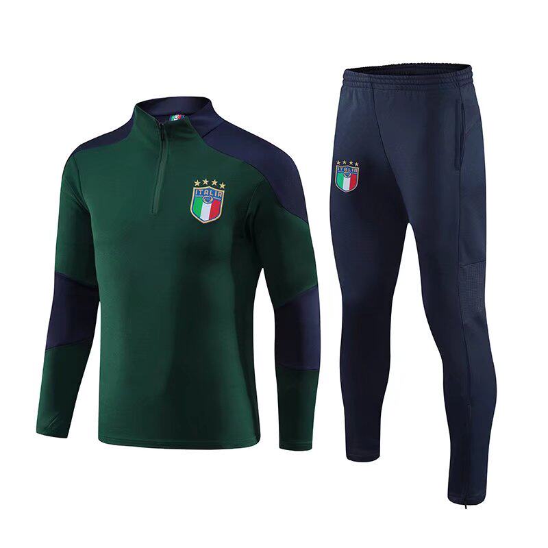 New Italian Long Sleeve Football Suit Training Suit Men's Autumn Winter Foot Jersey Competition Long Clothes Long Pants Sports Team Clothing