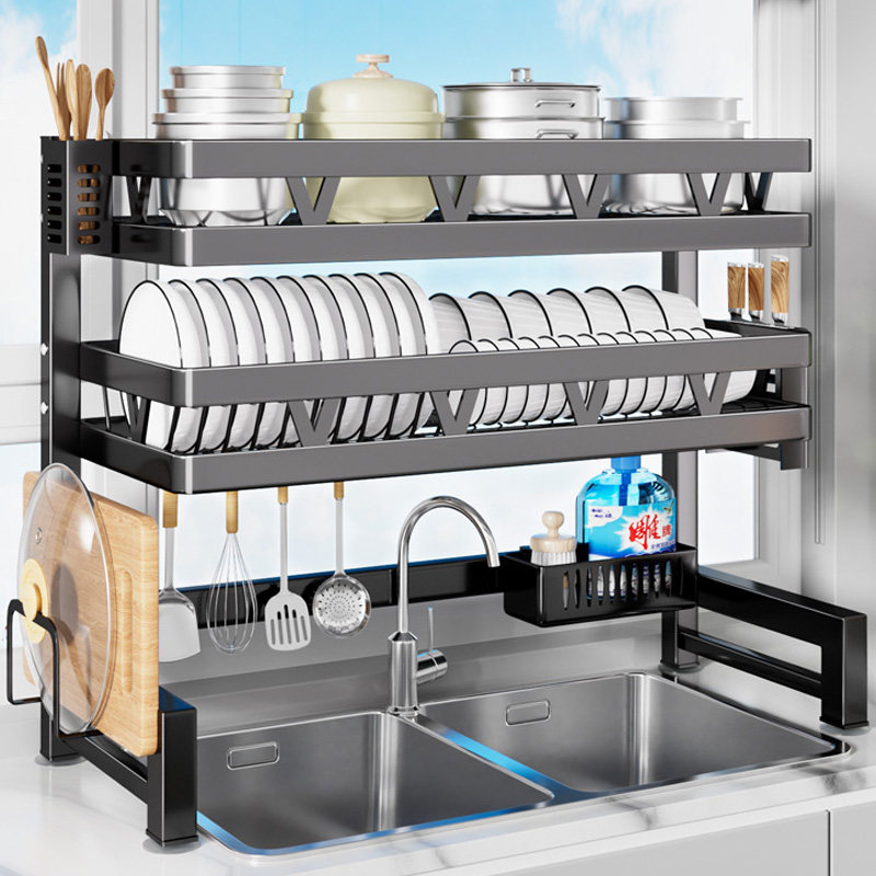 Подставка для кухонной раковины, для хранения посуды на столешнице, многофункциональная подставка для посуды, раковина, подставка для посуды, сливная полка