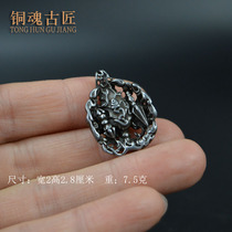 Hidden Scorpion Scorpion Lotus Division Flame Iron Hand Chisel Engraving Pendentif Sky Iron Decrepit Pendentif Pendentif avec perles collier fermoir fermoir