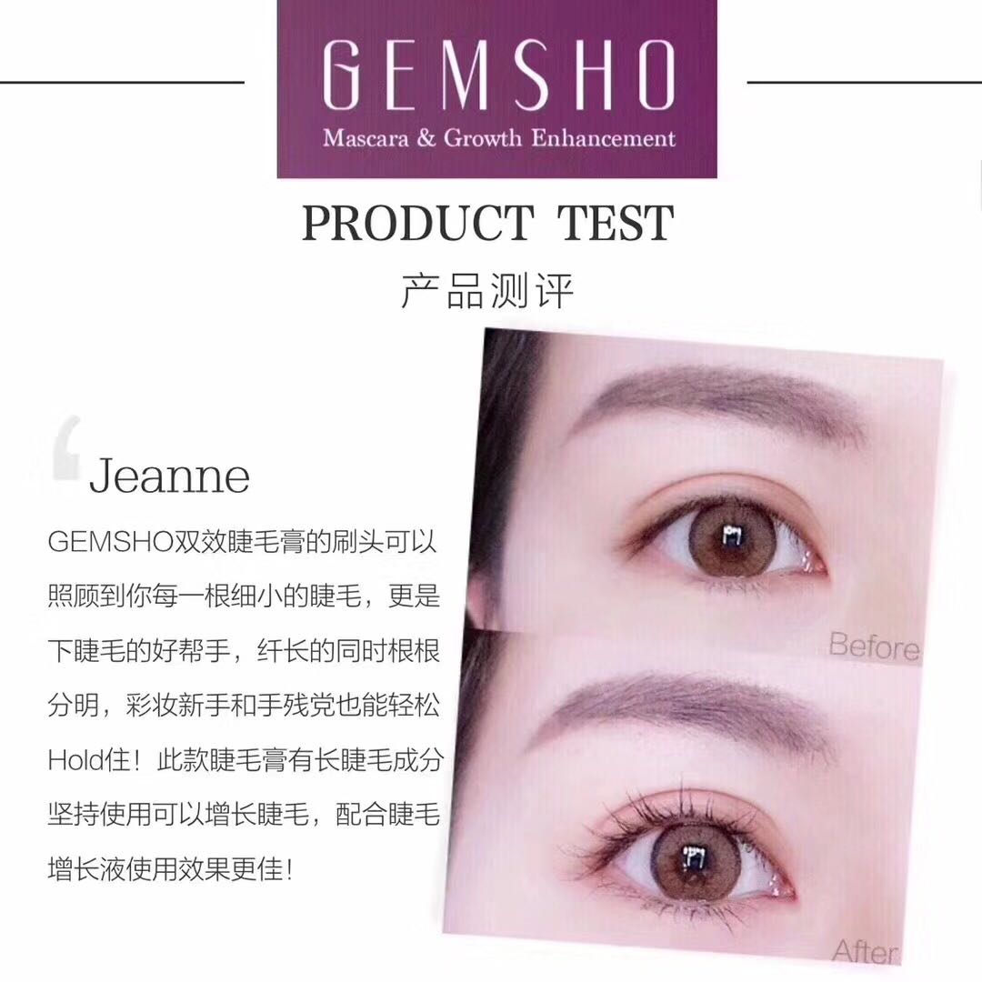 MỸ nhập khẩu GEMSHO mascara lông mi tăng trưởng lỏng siêu dày tăng trưởng lông mày lỏng curling không thấm nước dài chuốt mi missha