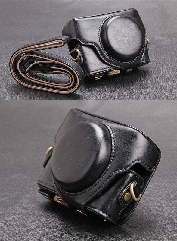 Đối với Sony thẻ đen RX100III túi máy ảnh retro DCS-RX100M3 M4 M5 vai Leather Case - Phụ kiện máy ảnh kỹ thuật số