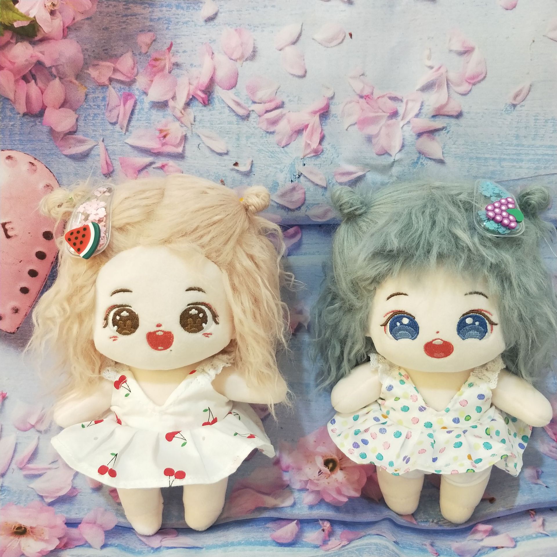 20 cm Cotton Doll Clothes Summer Pendant With Skirt Suit Shorts No Property Eva Clothing Replacement Dress