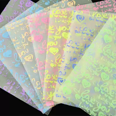 Fluorescent square love letter origami night Paper Crane love color photocopy paper children handmade paper stacking material