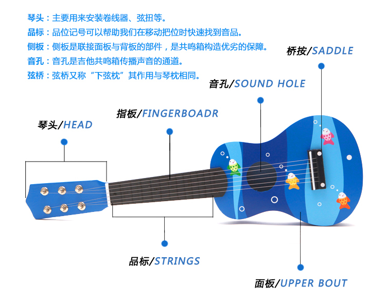 Trẻ em người mới bắt đầu của guitar gỗ đồ chơi guitar có thể chơi bé giáo dục sớm thực hành âm nhạc mini món quà của trẻ em