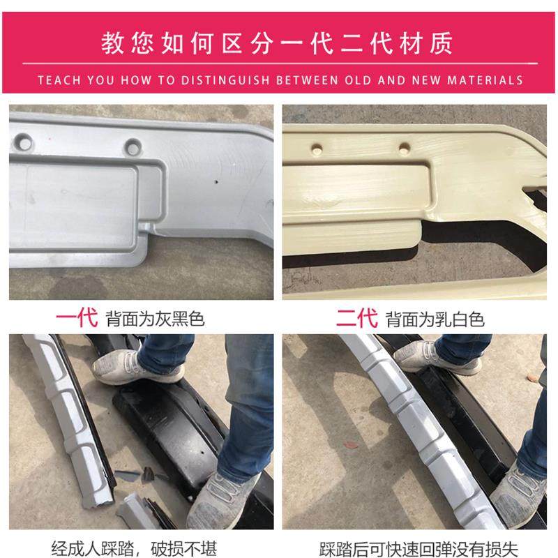 Suitable for 09-20 Toyota Highlander Front and Rear Bumpers, Highlander Electroplated Front and Rear Bumper with Lights Modification