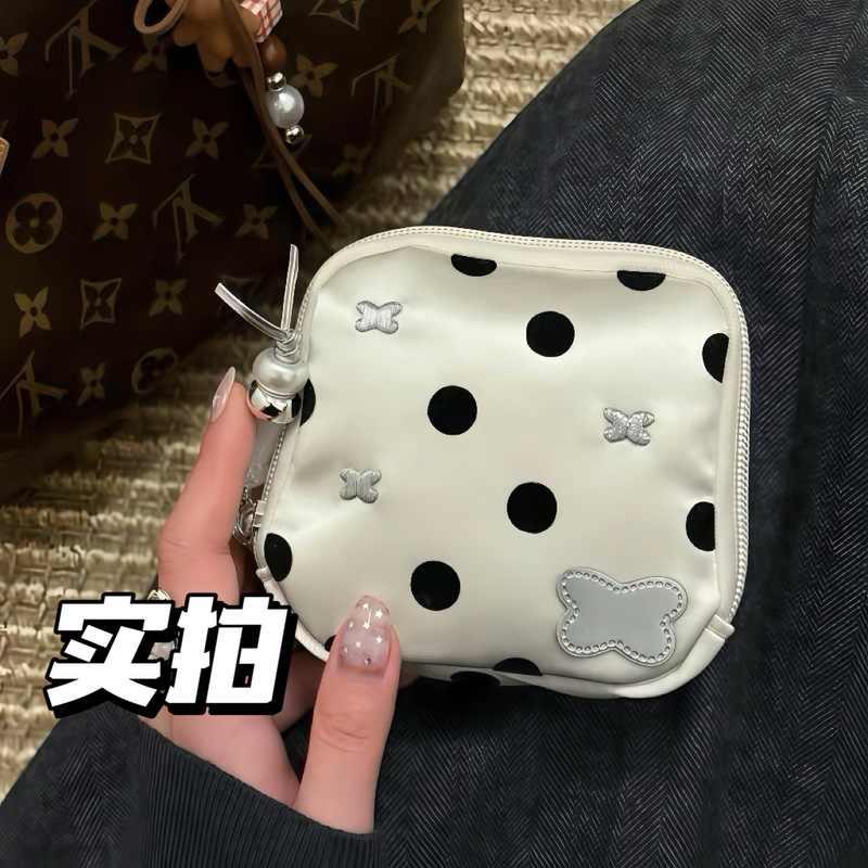 Crystalora Polka Dot Toast Accordion Bracelet Jewelry Bag Square Storage Multifunctional Portable Protective Bag Crystalora Polka Dot Toast Accordion Bracelet Jewelry Bag Square Storage Multifunctional Portable Protective Bag