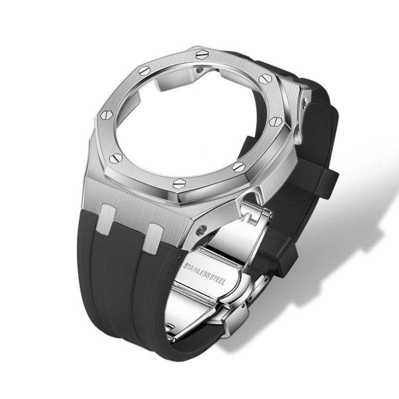 4th generation modified accessories GM-2100CASIO farm oak stainless steel case strap soft silicone