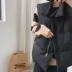 Mùa thu đông phiên bản Hàn Quốc của cổ áo oversize vest cotton quần áo Đơn giản lão hóa màu hoang dã áo vest nữ áo khoác nữ cao cấp Áo vest