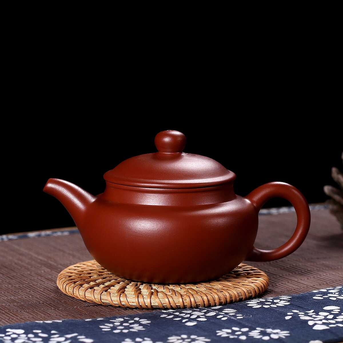 唐物中国古玩朱染急須乾隆年製煎茶道具