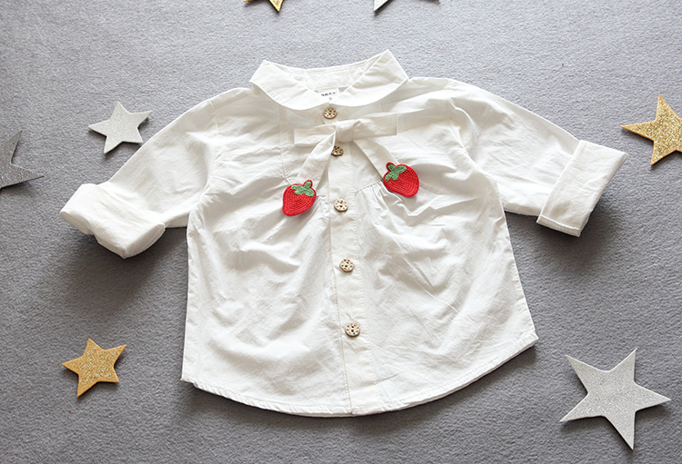 Chemise fille à manche longue en coton - Ref 2085684 Image 14