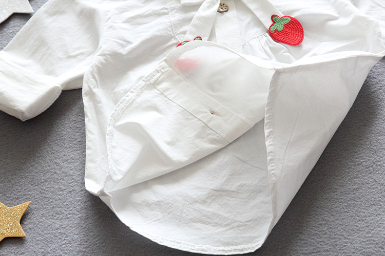 Chemise fille à manche longue en coton - Ref 2085684 Image 17