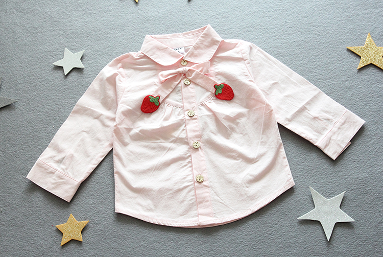 Chemise fille à manche longue en coton - Ref 2085684 Image 24
