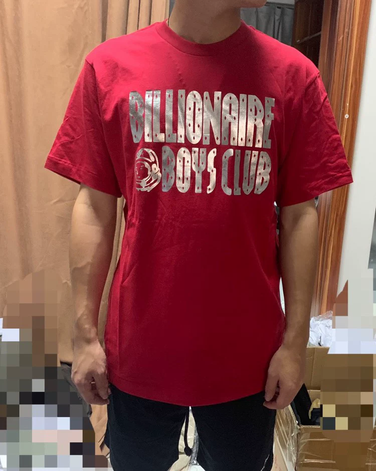 Специальное предложение полоса прилив бренд BBC Billsions of Young Club Hot Gold Poly Printing короткими рукавами футболка