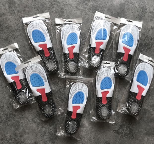 Foreign trade factory tail goods carbonized breathable friction professional full sole shock-absorbing men's and women's sports insoles