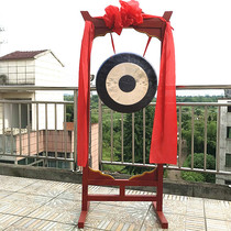 Gong bicolor gold gong belt frame 40 cm 50 50 36cm bronze gong suit HeQinggong drum solid wood imitation ancient gong frame