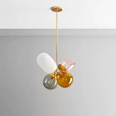 Nordic minimalist children's room balloon glass chandelier personality creative living room dining room cafe bedroom decoration chandelier