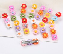 Spring daisy flower hair card color hairpin broken hair side clip banger clip cute Japanese Net red bbclip hair accessories