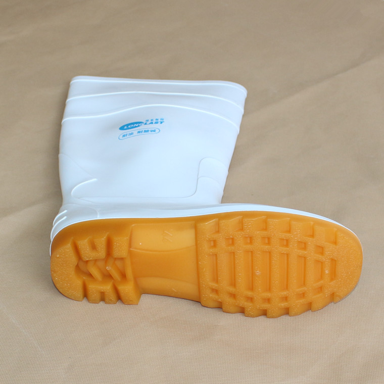 High tube acid and alkali resistant water shoes Oil resistant water shoes Rain boots White rain boots Rain boots industry Hotel rain boots