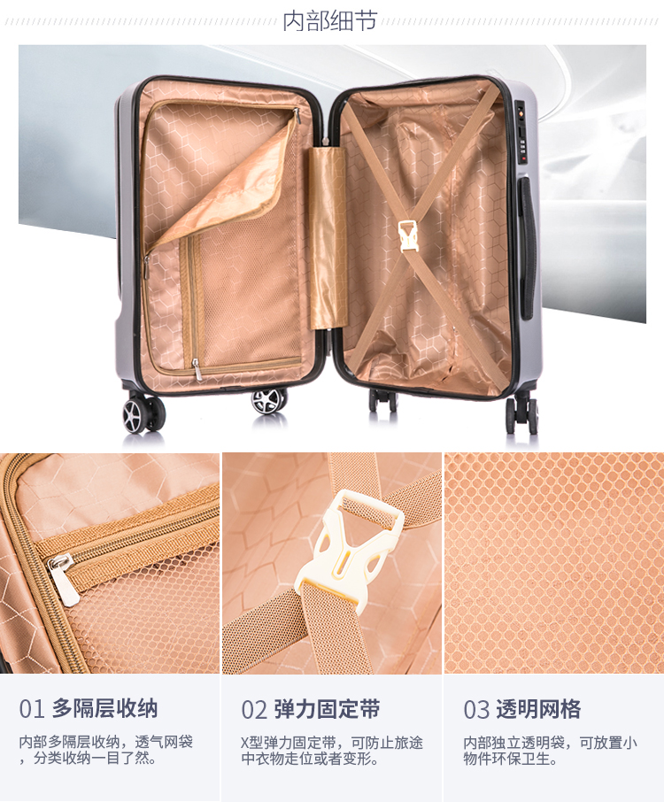 Vali kinh doanh nam 20 inch máy tính lên máy bay khung mở trước xe đẩy trường hợp nữ phổ bánh xe 24 vali mật khẩu - Va li vali mr vui