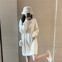 Pregnant women sweaters 2022 Spring and autumn clothing Fashion style Ocean Qi and Pregnant Women Knit Dress Hot and Spicy Mothers with Lean Tide
