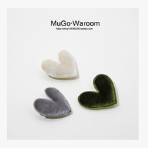 MuGo Korea imported velvet love hairclip temperament wind girl little Princess side bangs hairclip female treasure hair accessories