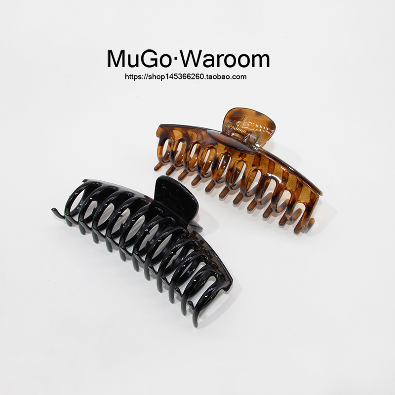MuGo Korean simple large grab clip bath back head hair plastic 12cm large grab clip