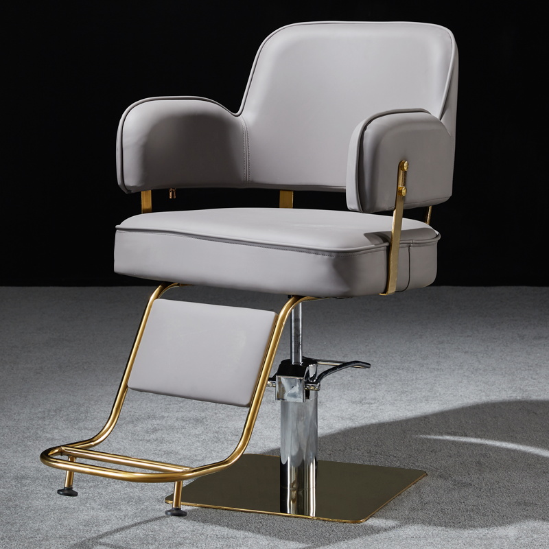 Hair salon chair Hair salon special net red hair chair Hair salon hair cutting chair Light luxury simple stainless steel hair chair