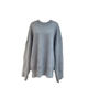 MYWAY2022 Hong Kong style personalized oversize lazy dark rabbit velvet slit round neck loose pullover sweater for women