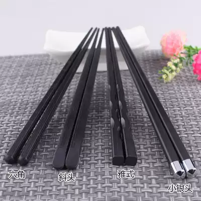 High-end Japanese alloy chopsticks Japanese and Korean cuisine pointed Japanese sushi special hotel dining room household 10 pairs