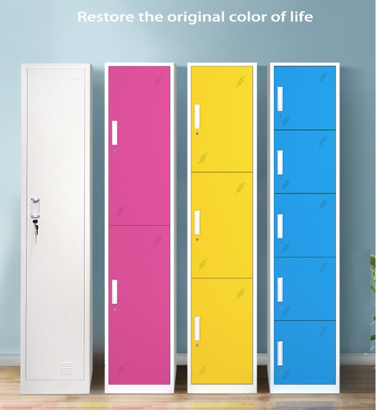 Single door containing cabinet Colour locker Thickened Iron Sheet Cabinet Home Office Staff Cabinet Deposit Cabinet With Lock Cabinet