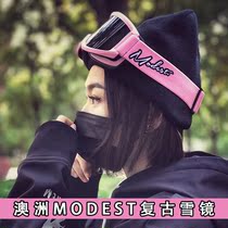 Australia modest veneer snow mirror Mens and womens outdoor ski glasses flat Flower Park retro snow mirror cylindrical anti-fog