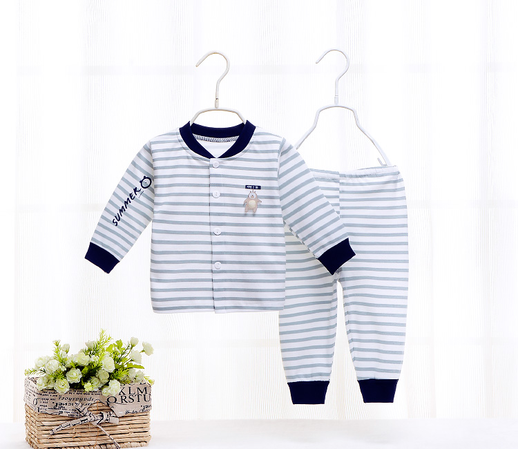 Trẻ sơ sinh mùa thu nam và nữ bé mùa thu đồ lót cotton đồ ngủ set bé mùa xuân và mùa thu dài tay áo cotton - Quần áo lót quần áo trẻ sơ sinh