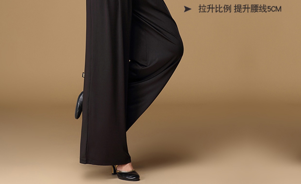 Liu quyến rũ mới nhảy vuông trang phục lỏng lẻo giản dị quần chân rộng quần thun eo khiêu vũ Latin quần nữ mùa hè - Khiêu vũ / Thể dục nhịp điệu / Thể dục dụng cụ giày múa cao gót