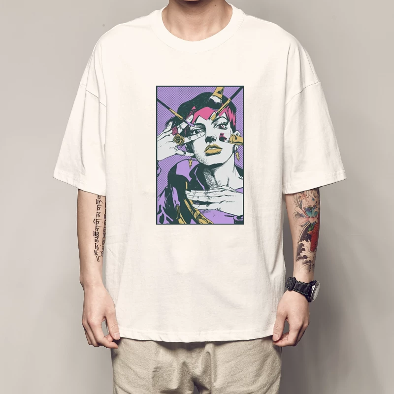 Футболка Jojo Bugatti T -shirt Diapolor, но я отказываюсь от коротких рукавов одежды вокруг