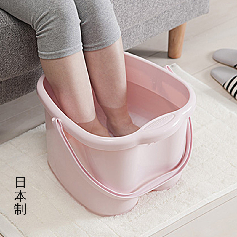 Japan imported foot bath bucket household foot massage basin with handle large bucket plastic foot treatment bucket foot basin