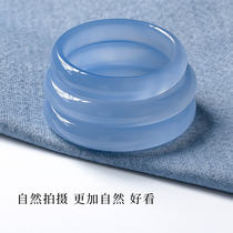 Looking for her natural marine chalcedony bracelet high ice Turkish blue agate bracelet womens flat strip