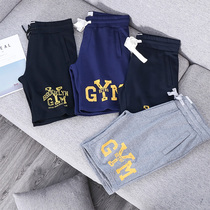 Foreign Trade Tail Single All-cotton Washed Fish Scale Fine Hair Ring Fabric Summer Mens Collage Striped 50% shorts