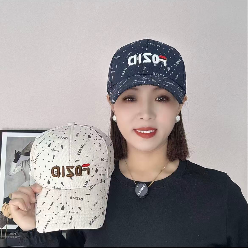 Difanle Colorful Casual Baseball Cap with Letter Embroidery, Large Head Circumference, Unisex for Autumn and Winter, Korean Style Fashion Knitted Version